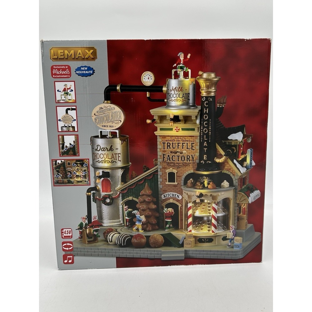 Lemax The Christmas Chocolatier Truffle Factory #15805 NRFB Sights & Sounds *